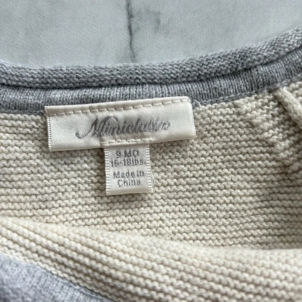 Miniclasix Baby Boy's Two-Piece Cotton Knit Sweater & Pants Set in “Oatmeal”